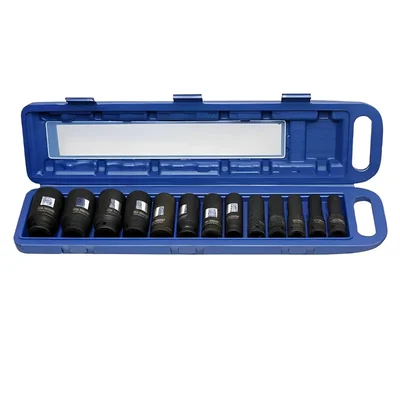DE NEERS 1/2 inch Drive Hexagon Deep & Long Impact Socket Set (IMP-DN-12MD)